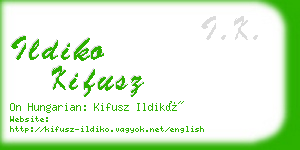 ildiko kifusz business card